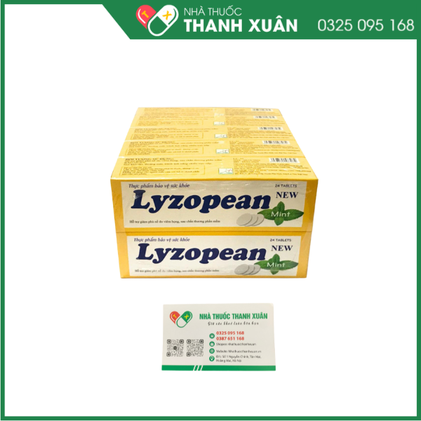 Viên ngậm Lyzopean New hỗ trợ giảm ho, đau rát họng